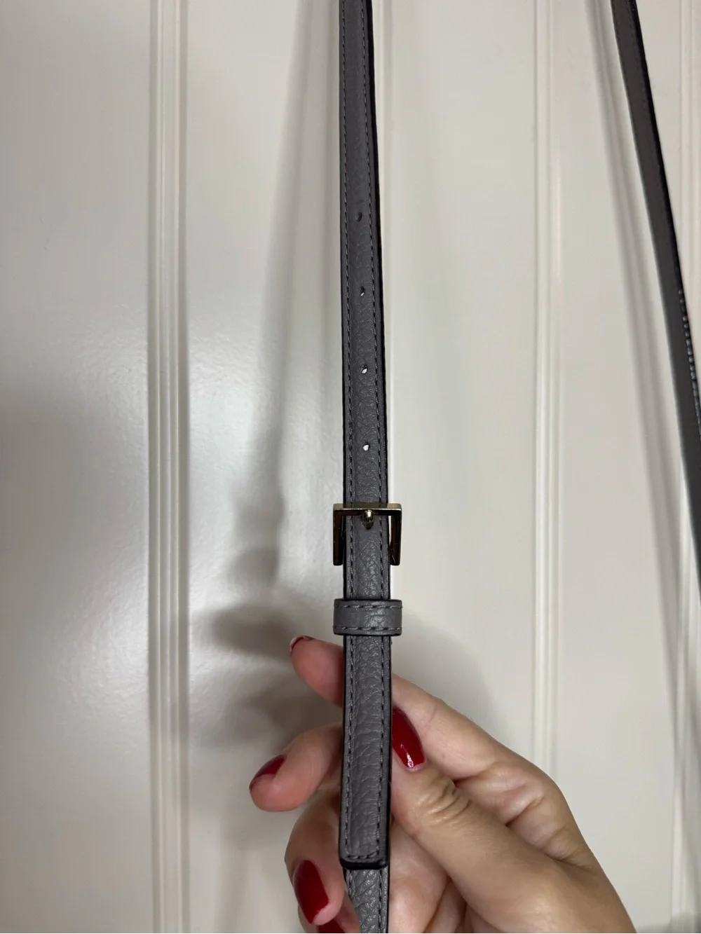 KATE SPADE ♠️ Gray Suede & Leather Crossbody Bag - 6 x 8” inches